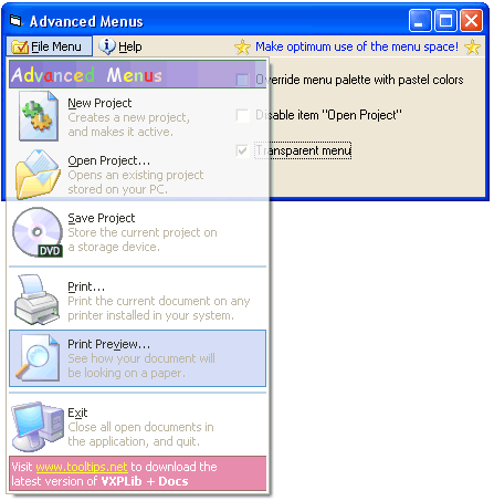 Advanced Menus