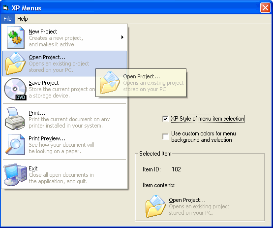 XP Menus